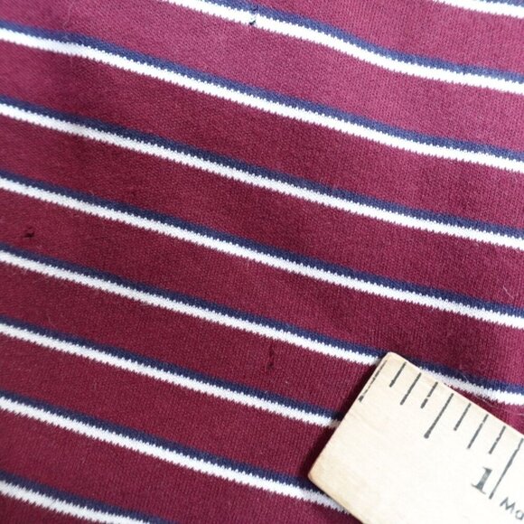 Polo Ralph Lauren Mens Polo Shirt 2XL Red Burgundy Striped Recent - Picture 10 of 12